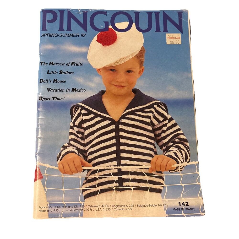 Vintage Pingouin Knitting Patterns #142 Spring-Summer 1992 Children’s Apparel
